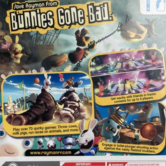 💙4 for 20! Rayman Raving Rabbids for Wii - Picture 2 of 4